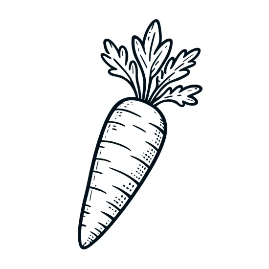 Carrot Coloring Page