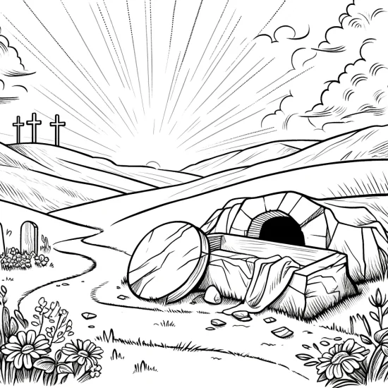 He Is Risen Coloring Page