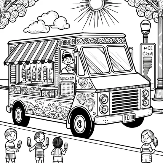 Ice Cream Truck Coloring Pages