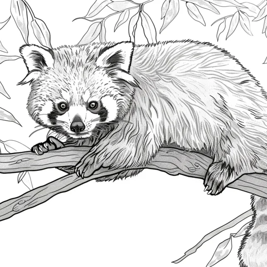 Red Panda Coloring Page