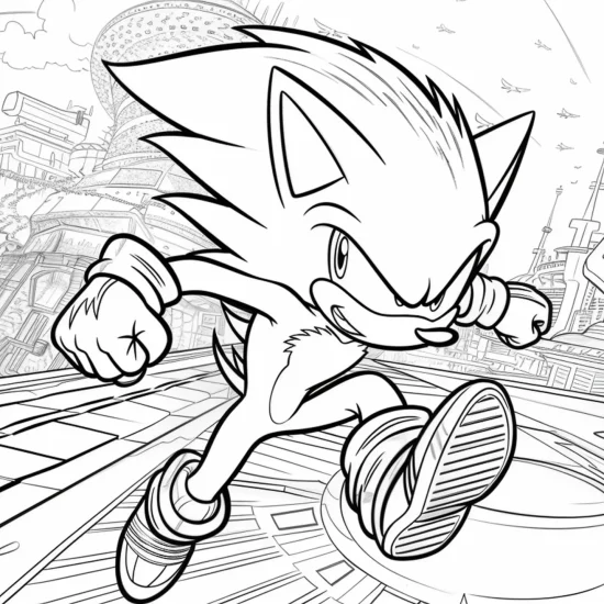 Shadow the Hedgehog Coloring Pages