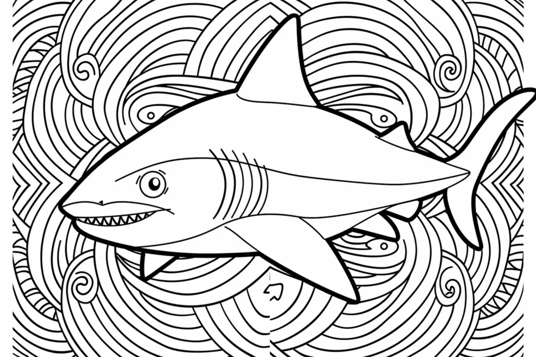 coloring sheets of sharks